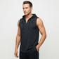 🏋️‍♂️ ¡50% DE DESCUENTO AHORA! 💪 Sudadera sin mangas para hombre con cuello en V, ideal para entrenar. &  Capó integrado 🔥