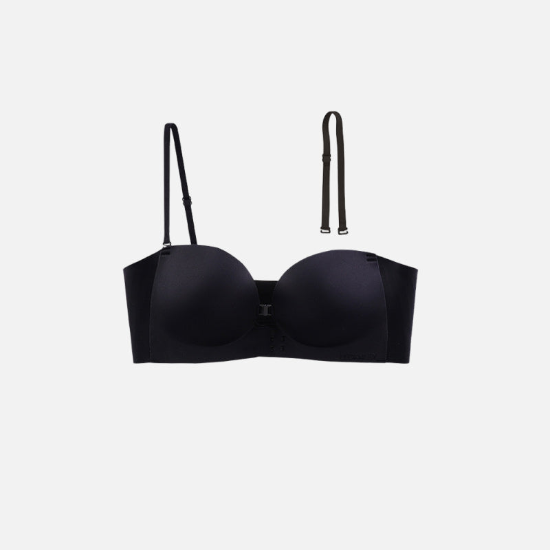 🥳LUCKMEEY Womens Strapless Front Closure Bra Push Up Lift Bra Padded Add Cup💞