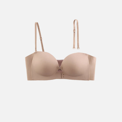 🥳LUCKMEEY Womens Strapless Front Closure Bra Push Up Lift Bra Padded Add Cup💞