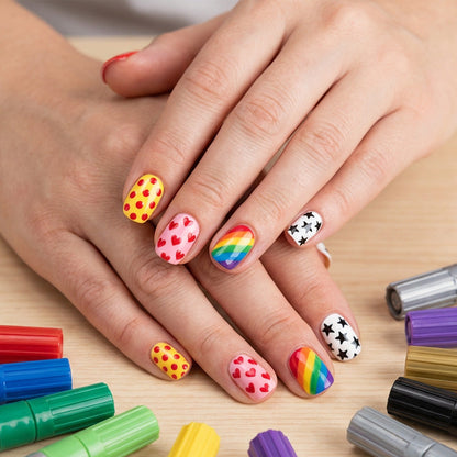 🎨Last Day 60% OFF💞50K+ SOLD!✨Dual-Tip Nail Art Marker Pen Set Quick‑dry, no UV lamp. Fine & brush tips. 12/24 vibrant colors. Easy DIY at home. No smudges, just art! 💅🖌️