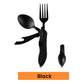 🍴 JUSQU'À 50 % DE RÉDUCTION ! ✨ Ensemble de vaisselle pliante 4 en 1 – Compact, en acier inoxydable, outil multifonction⛰️