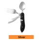 🍴 JUSQU'À 50 % DE RÉDUCTION ! ✨ Ensemble de vaisselle pliante 4 en 1 – Compact, en acier inoxydable, outil multifonction⛰️