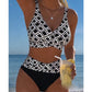 🌊Sommersalg med 50 % rabatt🏝️👙Høy midje bikinisett for kvinner i to deler🏖️