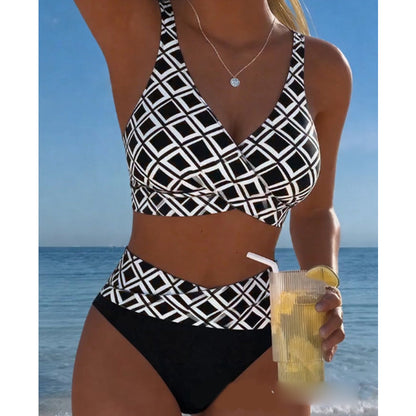 🌊Summer Hot Sale 50% OFF🏝️👙Women's High Waist Two-Piece Bikini Set🏖️