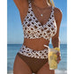 🌊Sommersalg med 50 % rabatt🏝️👙Høy midje bikinisett for kvinner i to deler🏖️