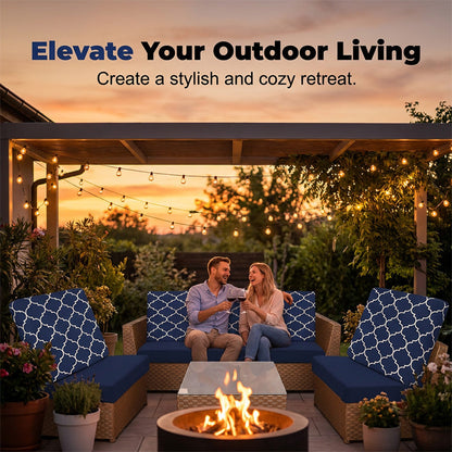 Patio Sofa Cushion Cover – Stretch, Water-Resistant