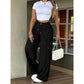 ✨ Easy Everyday Comfort | Women's High-Waisted Straight-Leg Pants with Elastic Back