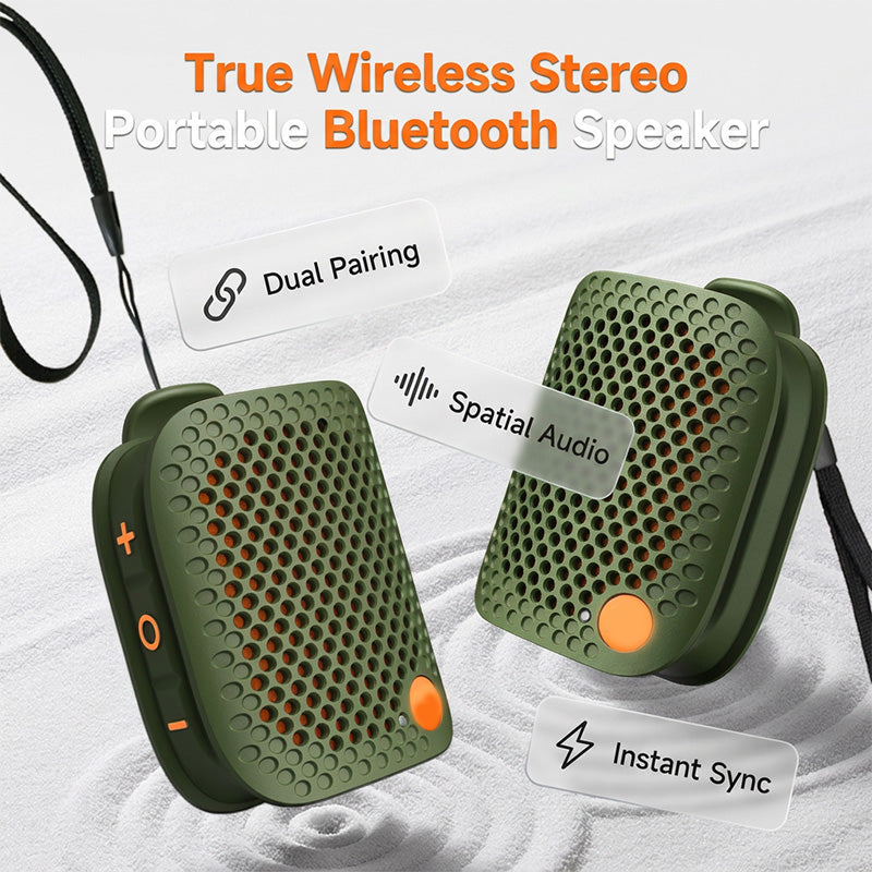 ⏳Time-Limited Special⏰Portable Bluetooth Speaker – TWS Stereo, IPX5 Waterproof, Punchy Bass 🎵