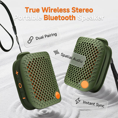 ⏳Time-Limited Special⏰Portable Bluetooth Speaker – TWS Stereo, IPX5 Waterproof, Punchy Bass 🎵