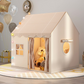 🏰 TIDSBEGRENSET RABATT!! ✨ Drømmeleketelt for barn – lyslenker, romslig interiør, gingham-stil 🌟