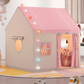 🏰 TIDSBEGRENSET RABATT!! ✨ Drømmeleketelt for barn – lyslenker, romslig interiør, gingham-stil 🌟