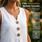 👚❄️Sommertilbud for nedkjøling: kun 24,99 dollar!!⚡50 000+ SOLGT!❄️Damevest med V-hals, ermeløs bomulls- og linkvalitet