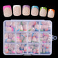 🥳2026 VARMT SALG🥳💞50 000+ SOLGT!💅✨ 50 % RABATT!🎁 Farge Pop Press-On Negler