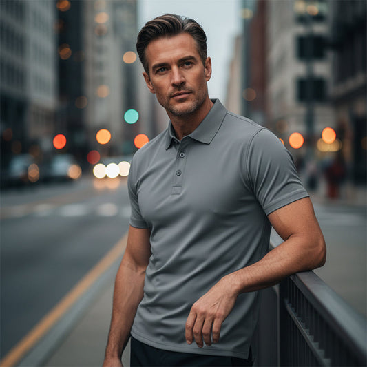 ⚡Men's Quick-Dry Short-Sleeve Lapel T-Shirt