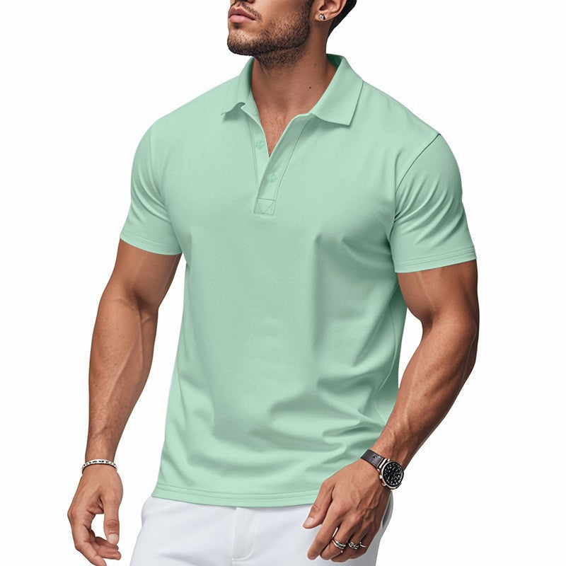 ⚡Men's Quick-Dry Short-Sleeve Lapel T-Shirt