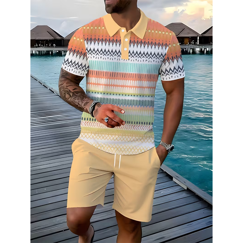 🎉 LIMITED TIME 50% OFF! 👕 Men's Printed Shirt & Shorts Set – Breathable Stretch Fit & Digital Print Design 🔥