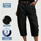⏳50 % rabatt i en begrenset periode⏰Damebukser med elastisk, avskårne denimdetaljer👖