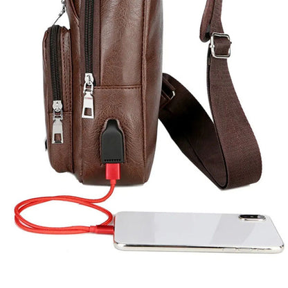 🎁2026 New Arrivals 49% OFF💥Exquisite Gift - Men's Multifunctional High Quality Leather Chest Bag