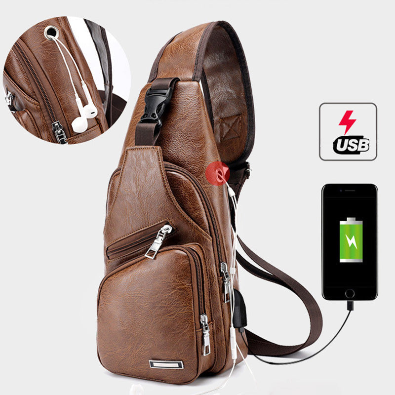 🎁2026 New Arrivals 49% OFF💥Exquisite Gift - Men's Multifunctional High Quality Leather Chest Bag