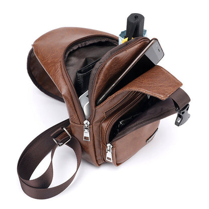 🎁2026 New Arrivals 49% OFF💥Exquisite Gift - Men's Multifunctional High Quality Leather Chest Bag