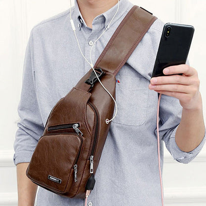 🎁2026 New Arrivals 49% OFF💥Exquisite Gift - Men's Multifunctional High Quality Leather Chest Bag
