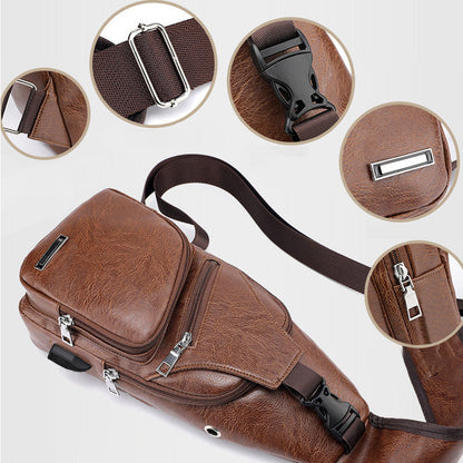 🎁2026 New Arrivals 49% OFF💥Exquisite Gift - Men's Multifunctional High Quality Leather Chest Bag