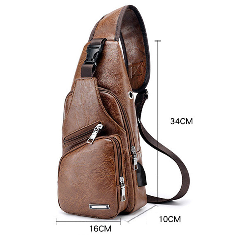 🎁2026 New Arrivals 49% OFF💥Exquisite Gift - Men's Multifunctional High Quality Leather Chest Bag