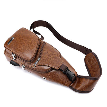 🎁2026 New Arrivals 49% OFF💥Exquisite Gift - Men's Multifunctional High Quality Leather Chest Bag