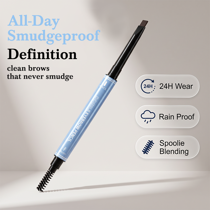 【QCQX】Waterproof 2-in-1 Micro-Fork Eyebrow Pen & Tinted Gel