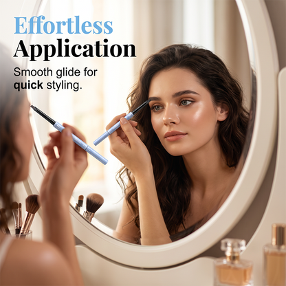【QCQX】Waterproof 2-in-1 Micro-Fork Eyebrow Pen & Tinted Gel
