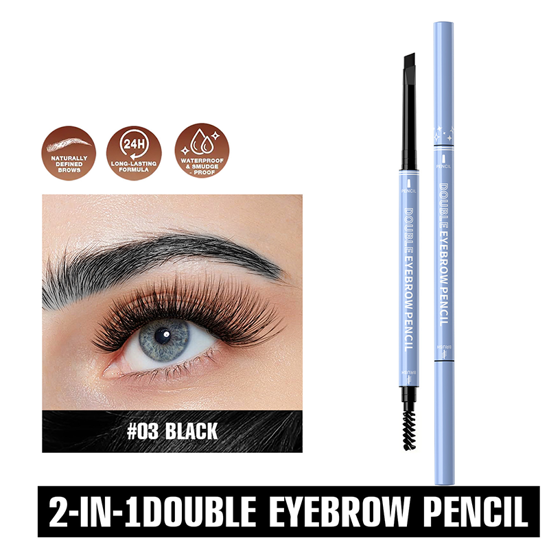 【QCQX】Waterproof 2-in-1 Micro-Fork Eyebrow Pen & Tinted Gel