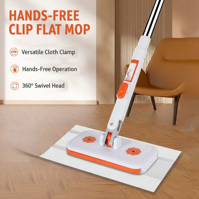 Limited Time 50% OFF！Maximal Cleaning Power！Multi-Functional Hands-Free Clip Flat Mop
