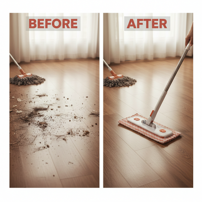 Limited Time 50% OFF！Maximal Cleaning Power！Multi-Functional Hands-Free Clip Flat Mop