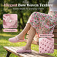 👡JETZT 50% RABATT! 💐Atmungsaktive Pantoletten mit Schleife, stylische, weiche Slipper mit Lochmuster für den Sommer ✨