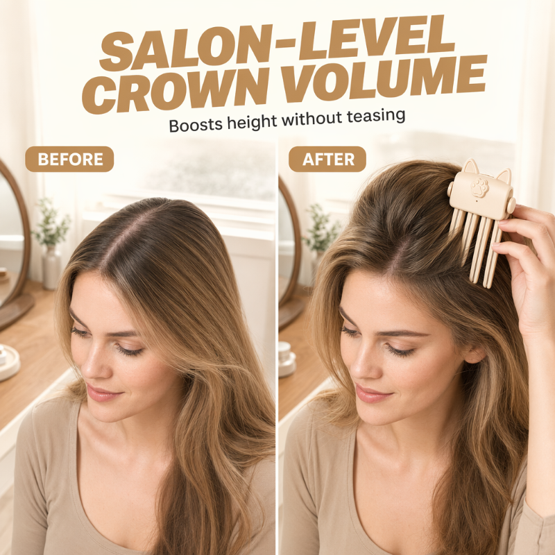 ✨48K+ Sold💞 Wireless Heated Volumizing Root Lift Clip, Portable Travel Hair Styling Tool for Flat Fine Hair