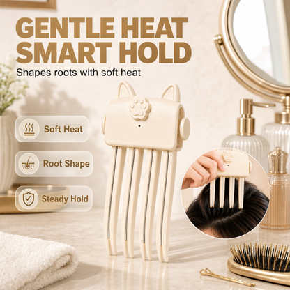 ✨48K+ Sold💞 Wireless Heated Volumizing Root Lift Clip, Portable Travel Hair Styling Tool for Flat Fine Hair