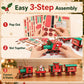 🥳✨DIY-Weihnachts-Holzzug-Puzzle-Set – 3D-Weihnachtsmodellbausatz &  Geschenkidee für festliche Wohndekoration