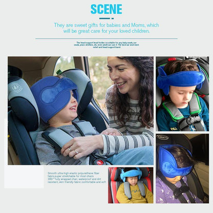 50% OFF NOW! Kids Car Sleeping Head Support Band – Adjustable Toddler Sleep Headrest Pillow, Anti-Droop Child Head Stabilizer for Car Seats, Prevent Neck Soreness During Road Trips