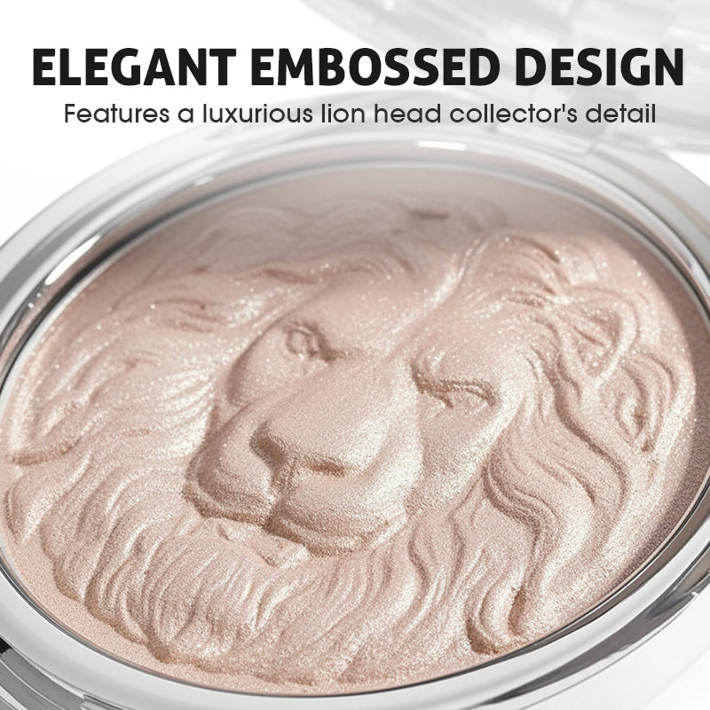 🥳2026 HOT SALE🥳💞50K+ SOLD!🦁✨ 50% OFF! Lion Embossed Shimmer Highlighter – Crushed diamond pearl particles, stunning watery glow. A collector‘s piece for your vanity! 💎🎨