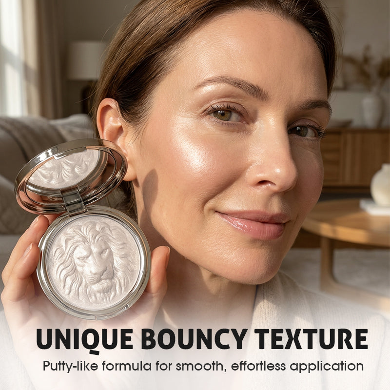 🥳2026 HOT SALE🥳💞50K+ SOLD!🦁✨ 50% OFF! Lion Embossed Shimmer Highlighter – Crushed diamond pearl particles, stunning watery glow. A collector‘s piece for your vanity! 💎🎨