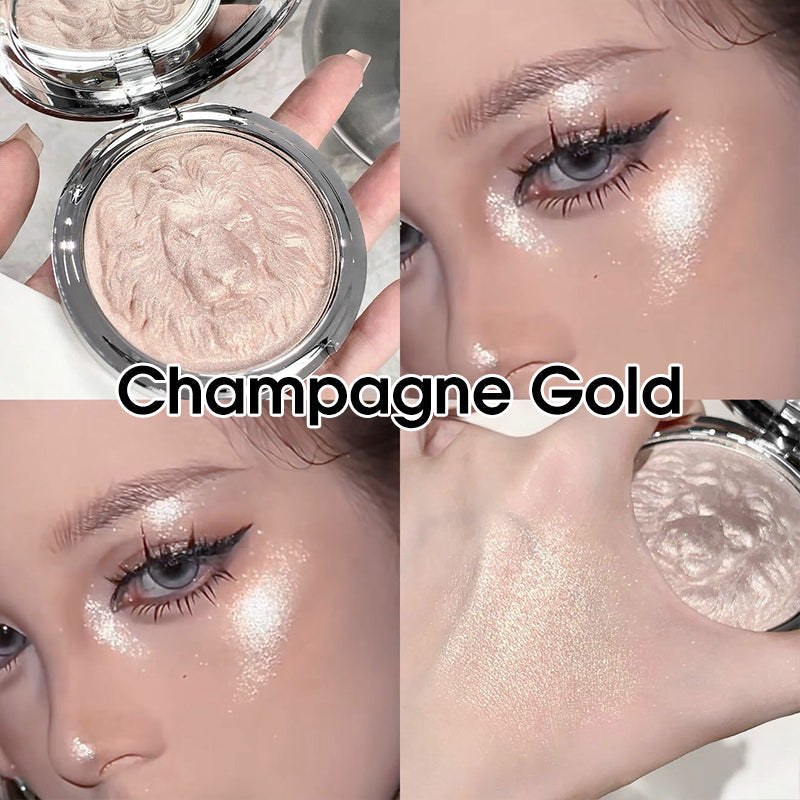 🥳2026 HOT SALE🥳💞50K+ SOLD!🦁✨ 50% OFF! Lion Embossed Shimmer Highlighter – Crushed diamond pearl particles, stunning watery glow. A collector‘s piece for your vanity! 💎🎨