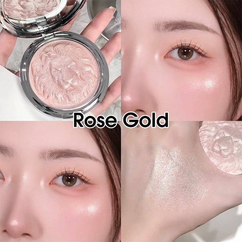 🥳2026 HOT SALE🥳💞50K+ SOLD!🦁✨ 50% OFF! Lion Embossed Shimmer Highlighter – Crushed diamond pearl particles, stunning watery glow. A collector‘s piece for your vanity! 💎🎨
