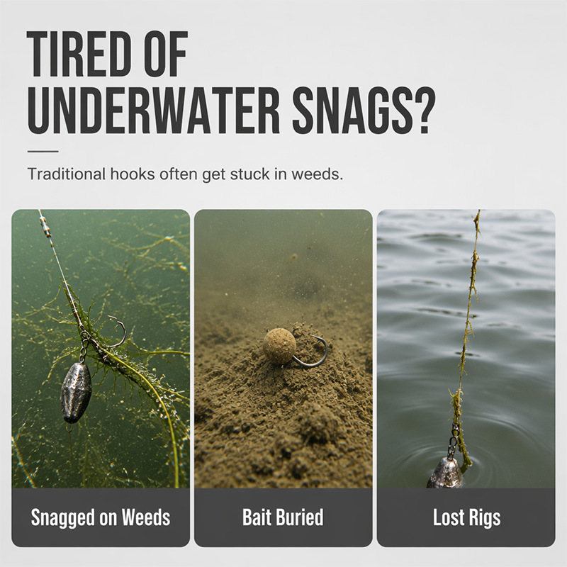 🏆Buy 2 Get 1 Free📢📢50% OFF !!⏰Off-Bottom Floating Fishing Hook