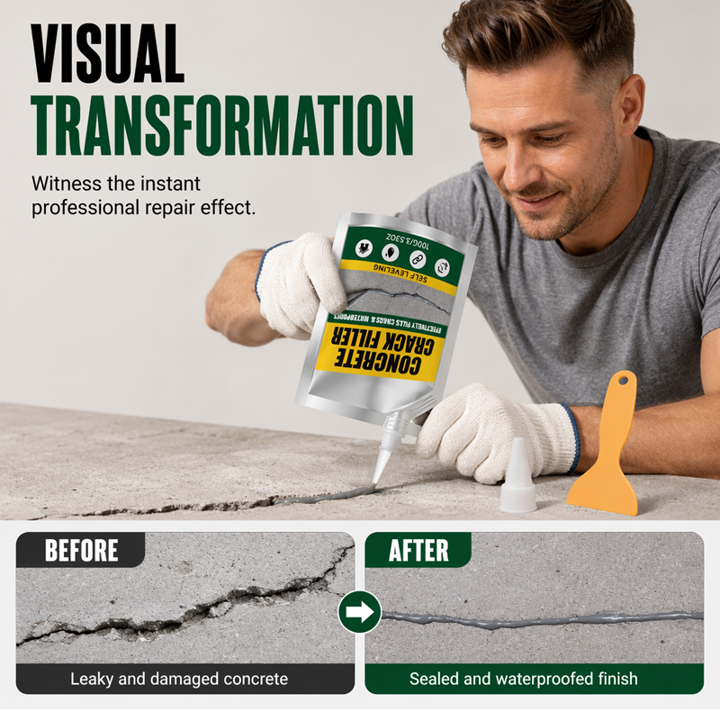 🔥Buy 2 Get 1 Free🎁Waterproof Concrete Crack Filler & Sealant