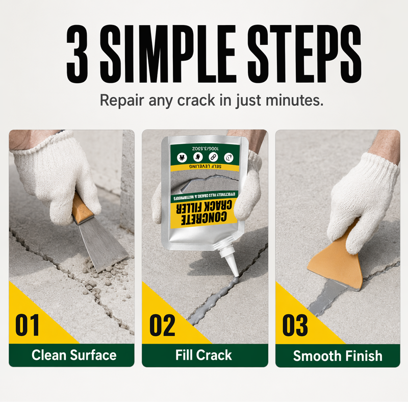 🔥Buy 2 Get 1 Free🎁Waterproof Concrete Crack Filler & Sealant