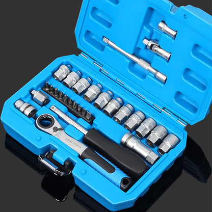 ⏳🔥LIMITED-TIME 50% OFF! ⏰🔧🚗 29pcs Core Ratchet Socket Wrench Kit – Chrome‑vanadium steel, 11 sockets & 10 bits. Perfect for car repairs & DIY 🛠️✨