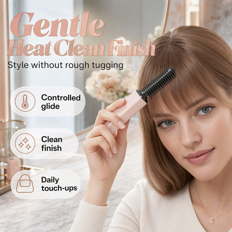 📢📢LIMITED-TIME 50% OFF!!⚡50K+ SOLD! 👩Shape hair in 3 seconds! Create gorgeous hairstyles anytime anywhere. 💁Portable Wireless Mini Bang Styling Comb