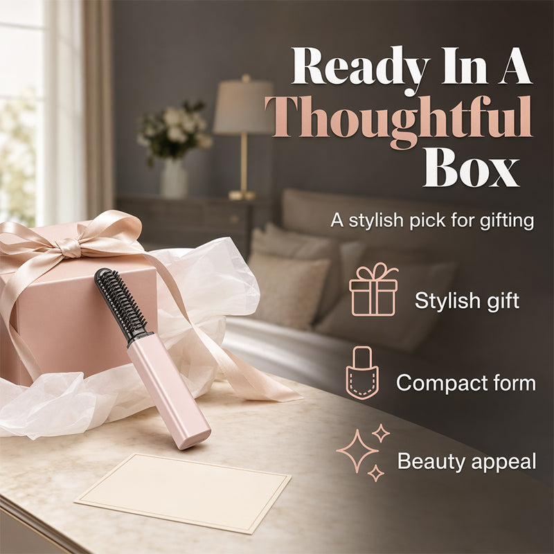 📢📢LIMITED-TIME 50% OFF!!⚡50K+ SOLD! 👩Shape hair in 3 seconds! Create gorgeous hairstyles anytime anywhere. 💁Portable Wireless Mini Bang Styling Comb