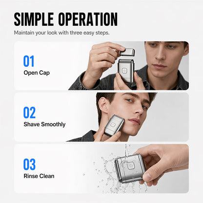 Men's Portable Electric Shaver with 3 Blades