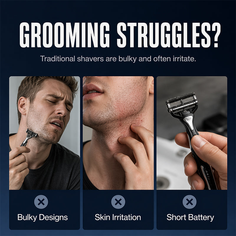 Men's Portable Electric Shaver with 3 Blades